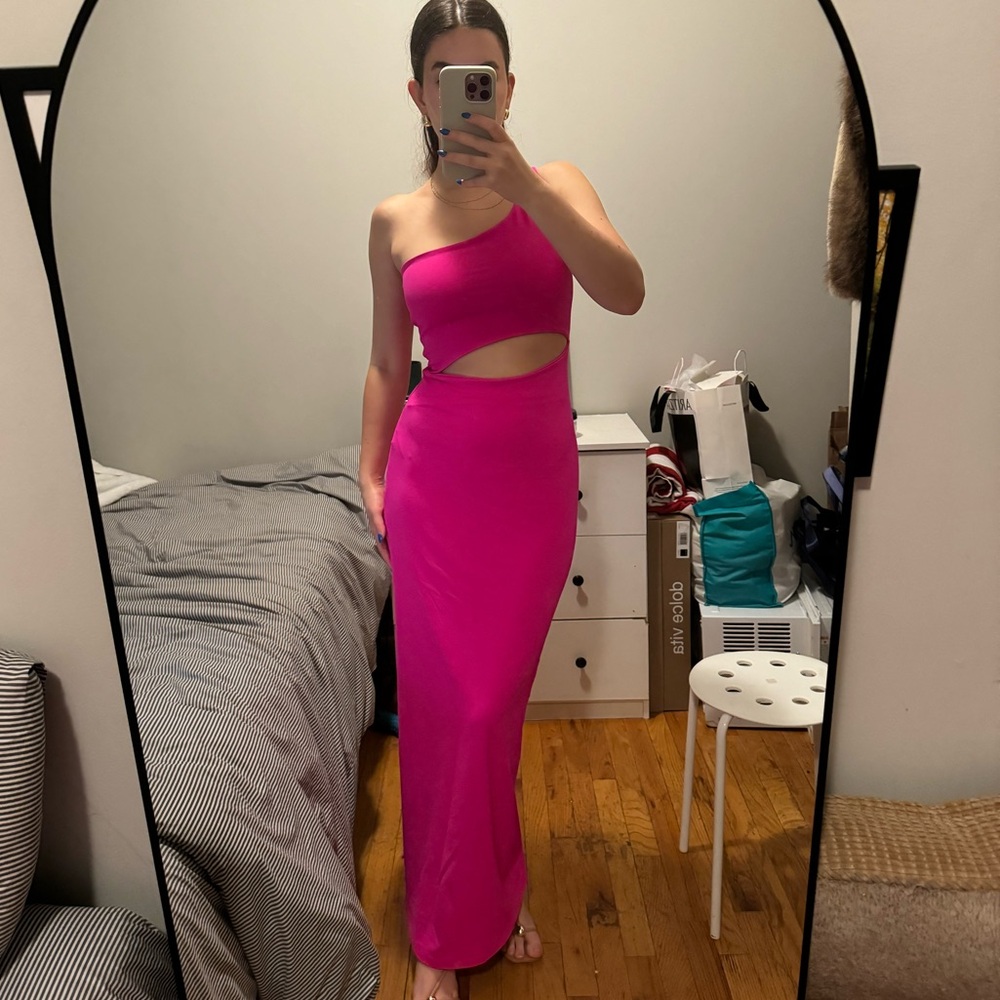Susana Monaco Hot Pink Cut Out Dress